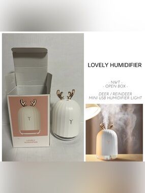 LOVELY HUMIDIFIER - NWT OPEN BOX - DEER / REINDEER USB HUMIDIFIER LIGHT